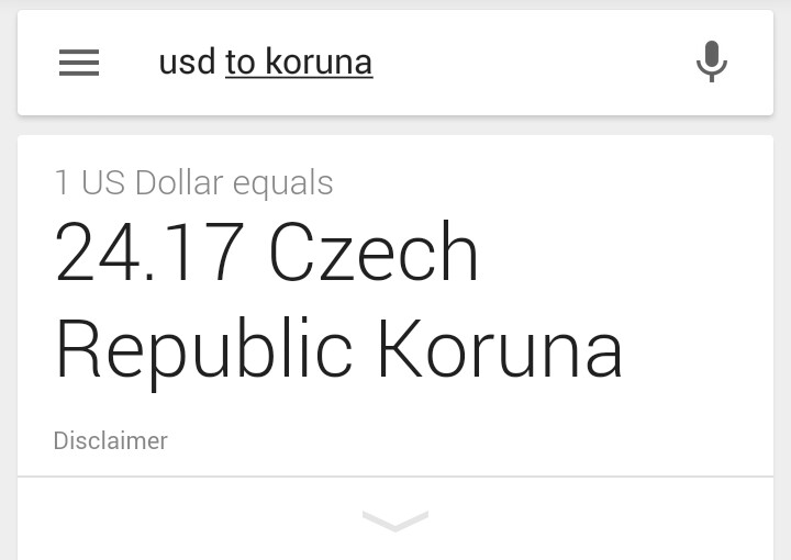 1 USD = 24.17 Czech Republic Koruna
